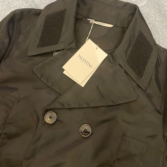 Valentino Mens Peacoat Camo Jacket Size 46/S - Picture 5 of 12